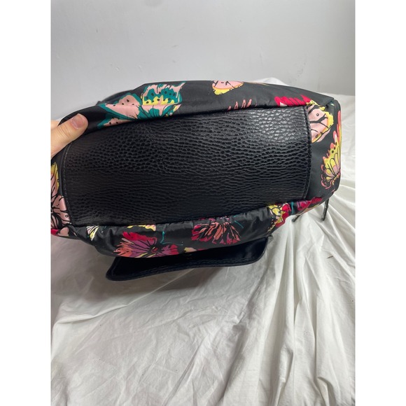 Rosetti Black Butterfly Print Hobo Shoulder Bag Purse - Picture 7 of 8